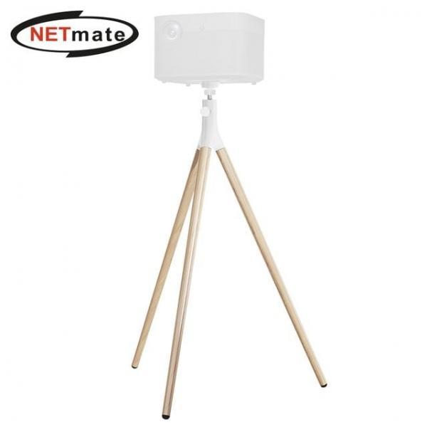 (Netmate) 프로젝터 원목 받침대 플로어 스탠드(최대 10Kg)