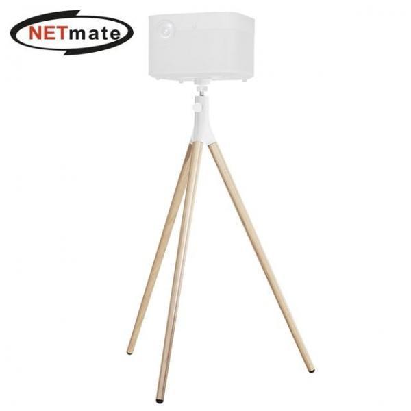 (Netmate) 프로젝터 원목 받침대 플로어 스탠드(최대 10Kg)