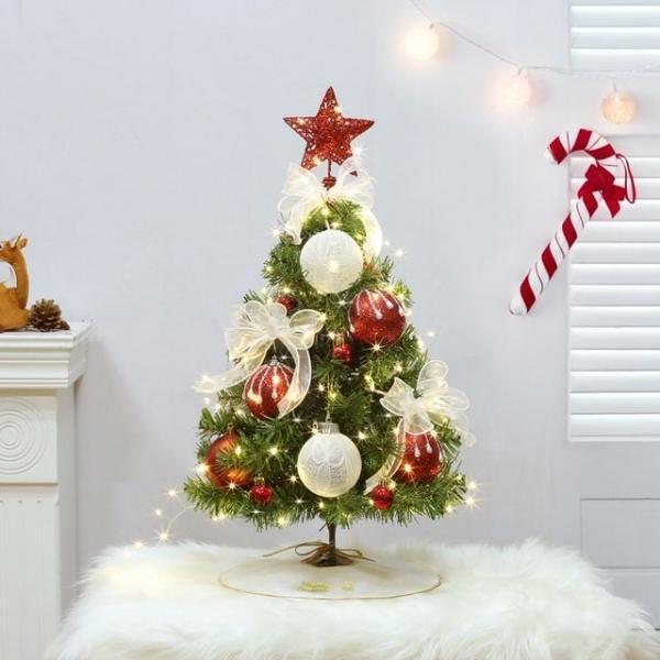 코지 풍성한 미니트리 크리스마스데코