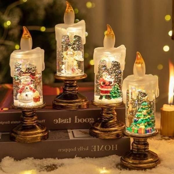 크리스마스 스노우 램프 로맨틱한 분위기를 주며 원하는 공간에 편리하게 배치 인테리어 스노우조명