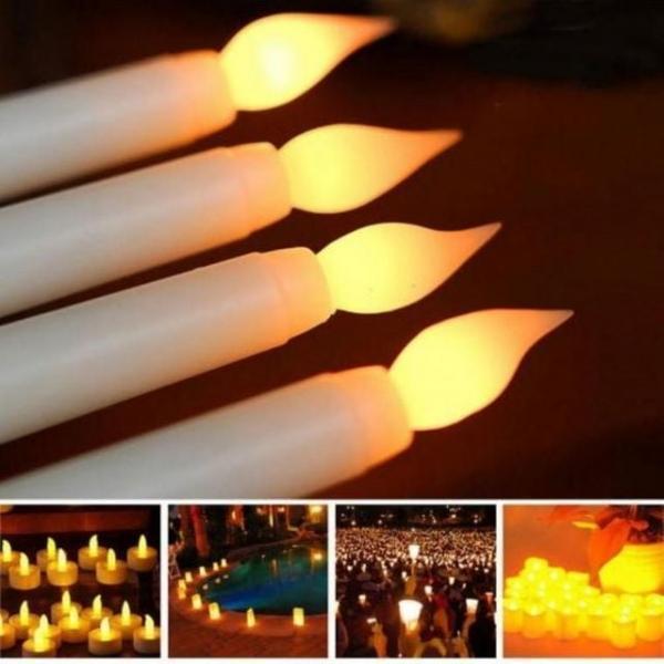 LED 캔들 소원양초 6개세트 양초 파티 공연 교회 크리스마스 양초 초 전자초 led
