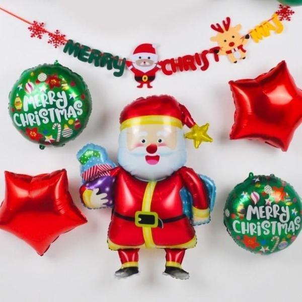 크리스마스풍선패키지 christmas 파티 용품 트리 산타 은박 장식 풍선 크리스마스