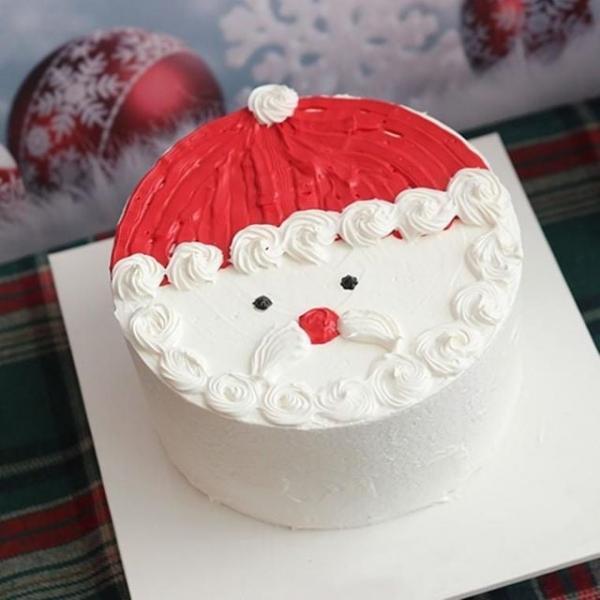 크리스마스 산타 클레이 모형 케이크 DIY 만들기 세트 생크림 가짜 케익 스티로폼 데코덴 크림 키트