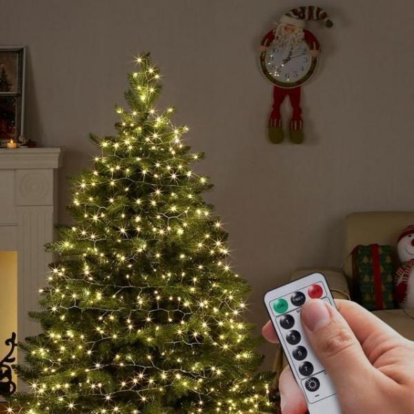 은하수 LED 1000구 실버선 USB 지네 전구 25m 웜색 리모컨포함 재입고 조명 전구 크리스마스