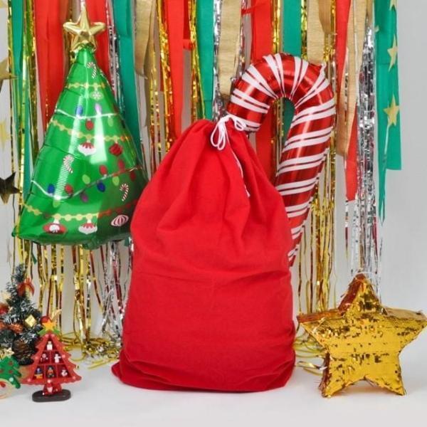 S OW크리스마스산타자루 특대형60x90 christmas 자루 산타 할아버지 주머니 파티 용품 장식