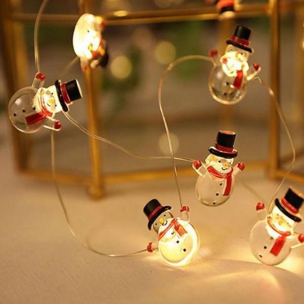 크리스마스 LED 2M 인테리어 조명 산타 양말 트리조명 눈사람 성탄절 장식 조명 크리스마스 성탄절