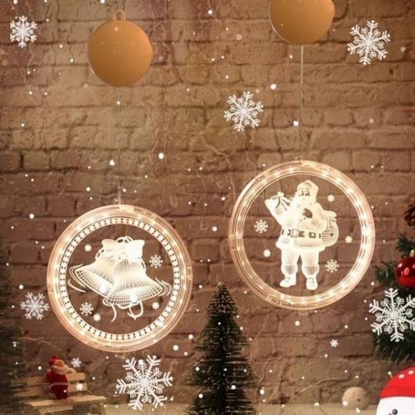 3D 원형 크리스마스 썬샤인 데코 LED 조명 16cm 대형 성탄절 교회 커피숍 트리 크리스마스 성탄절