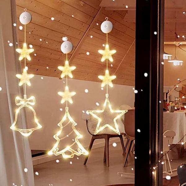 LED 3단 조명 크리스마스 트리 눈꽃 별 종 데코 쇼윈도 무드등 인테리어 트리 LED 크리스마스