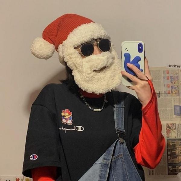 크리스마스 파티 옷 산타걸 산타 코스프레 모자 복장 산타복 연말 산타클로스 가면 수염 룩