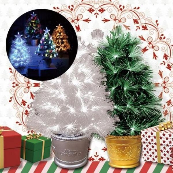 LED 60센치 광섬유 크리스마스 트리 USB전원 홀로그램 성탄절 선물 홀로그램 선물
