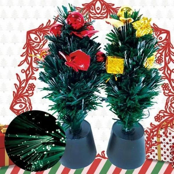 LED 30센치 광섬유 크리스마스 트리 USB전원 건전지겸용 홀로그램 성탄절 선물 미니 성탄절