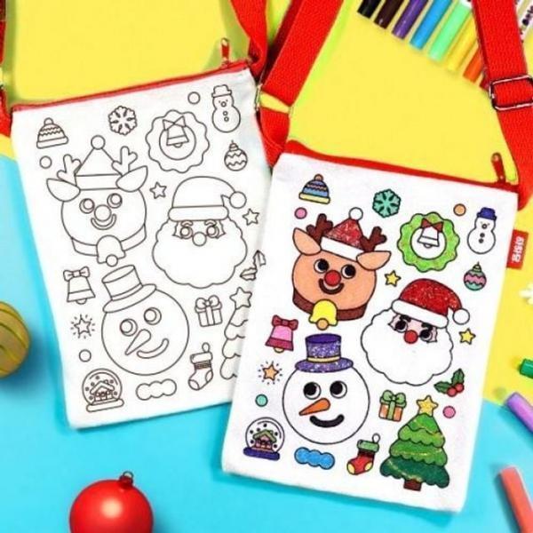 하하당 크리스마스 크로스백 수업 크리스마스 만들기 하하당 에코 미술 창의 백 가방