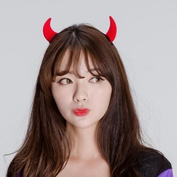 악마머리핀 2개입 파티 머리핀 할로윈 크리스마스 체육대회 머리띠 응원 용품 파티 놀이공원