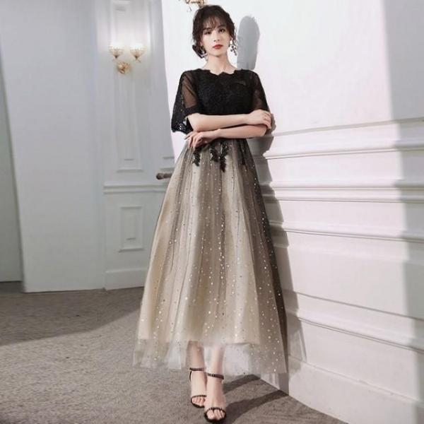 블랙 이브닝 드레스 미디 롱 드레스 웨딩사진 S 32 블랙 롱 웨딩 미디 드레스 크리스마스 이브닝