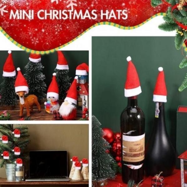 크리스마스 데코 장식 미니 산타모자 20개 성탄절 선물 장식 선물 산타모자 소품 장식 트리 용품