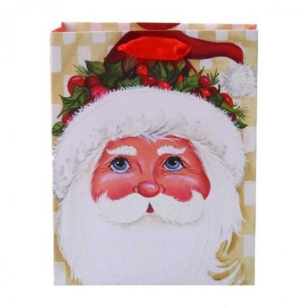 흰수염 산타클로스 쇼핑백 선물 크리스마스 종이 산타 성탄절 쇼핑백 가방