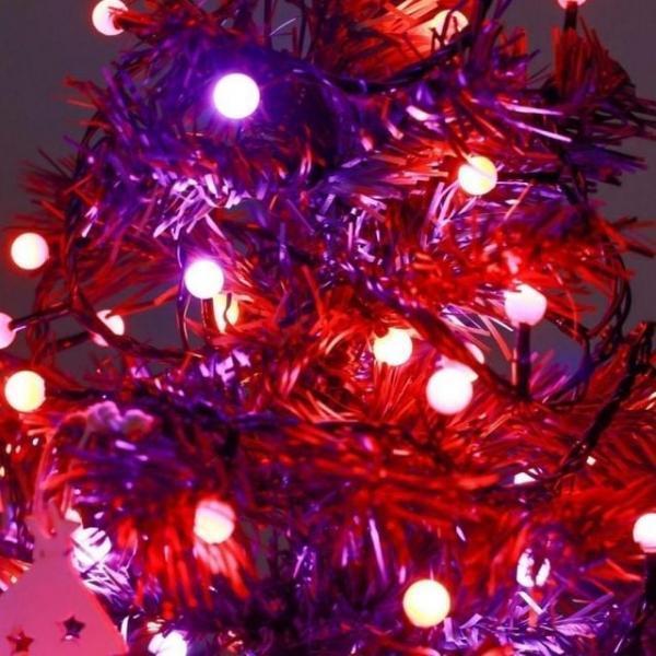 크리스 트리 100구 앵두 칼라 전구 5M 인테리어 데코 조명 점멸 전구 장식 크리스마스 앵두 트리