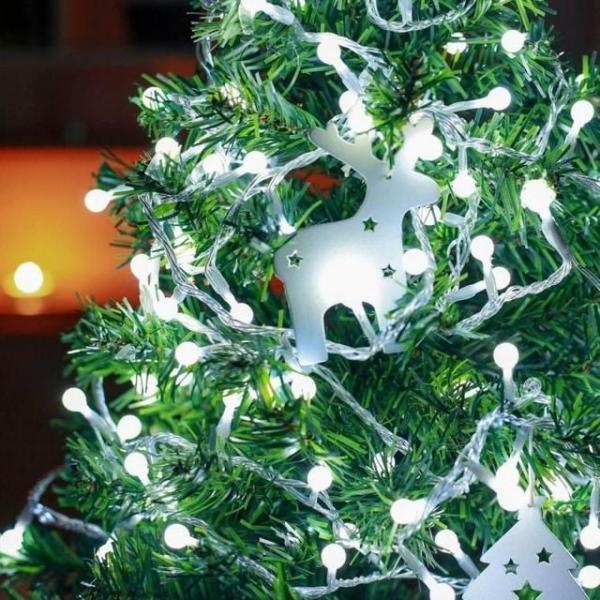 실내 인테리어 앵두 100구 전구 투명선 백색 5M 조명 점멸 장식 LED 앵두 전구 크리스마스 트리