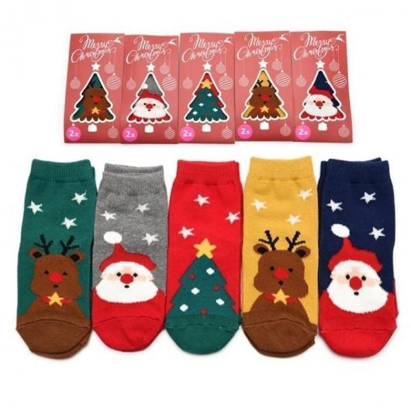 메리데이 5켤레 국산 아동 크리스마스 선물 유아 아기 어린이집 산타 양말 세트 아동양말 어린이양말