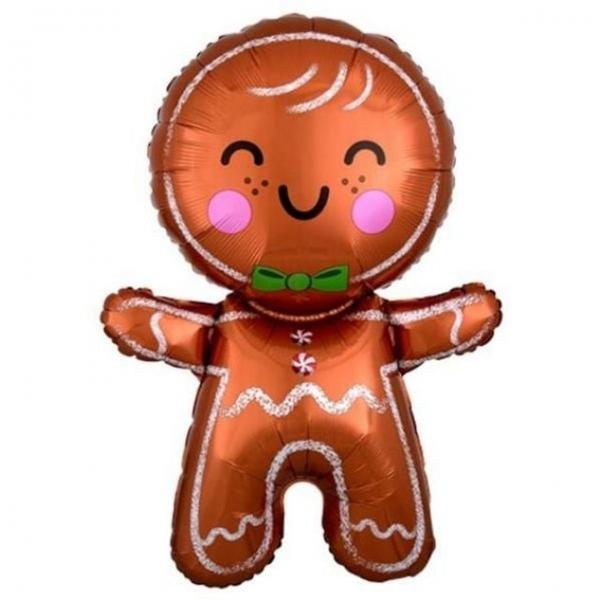 크리스마스 진저브레드 쿠키 은박풍선 먹지말고 파티에 양보하세요 멋쟁이 생강빵 아이 진저브레드맨 설탕