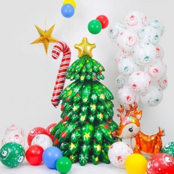 스탠드은박풍선 크리스마스트리 A타입 파티 풍선 트리 장식 은박 크리스마스 용품