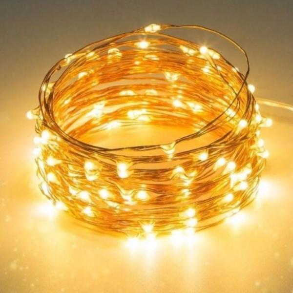 와이어 줄전구 전등 옐로우 7M 50구 태양 광 광조명 줄전등 열 와이어 트리 크리스마스 알
