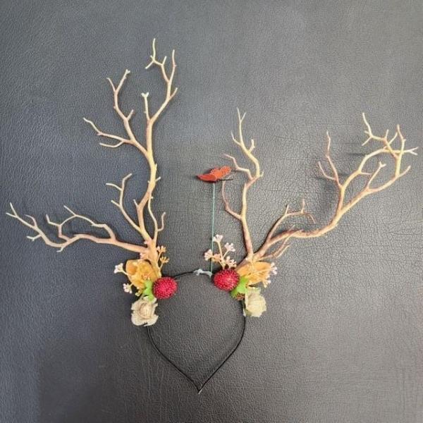 파티 엘프 헤어밴드 크리스마스 요정 루돌프 뿔 머리띠 머리핀 대회 할로윈 사슴 성탄절 선물