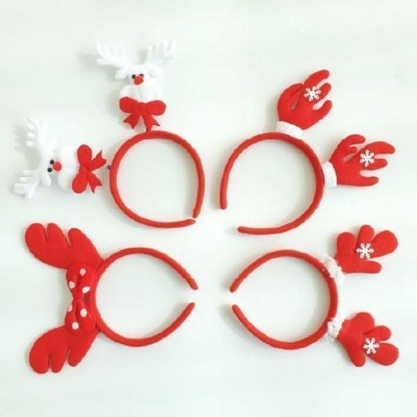 크리스마스 루돌프머리띠 헤어핀 용품 크리스마스 잡화 선물 소품 파티 장식