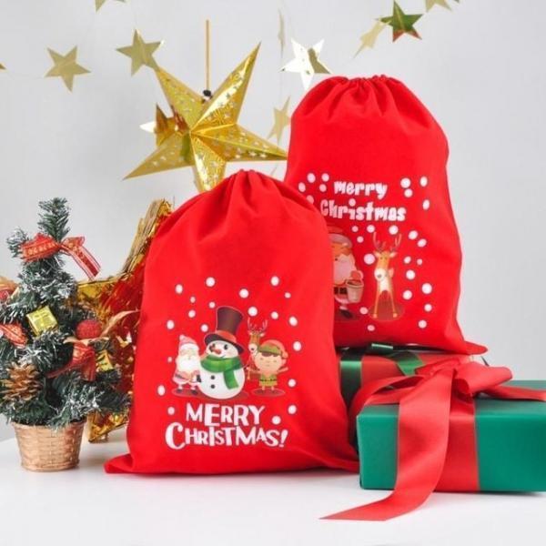 크리스마스선물자루 프린트 자루 christmas 할아버지 산타 주머니 선물 크리스마스 용품 파티 장식
