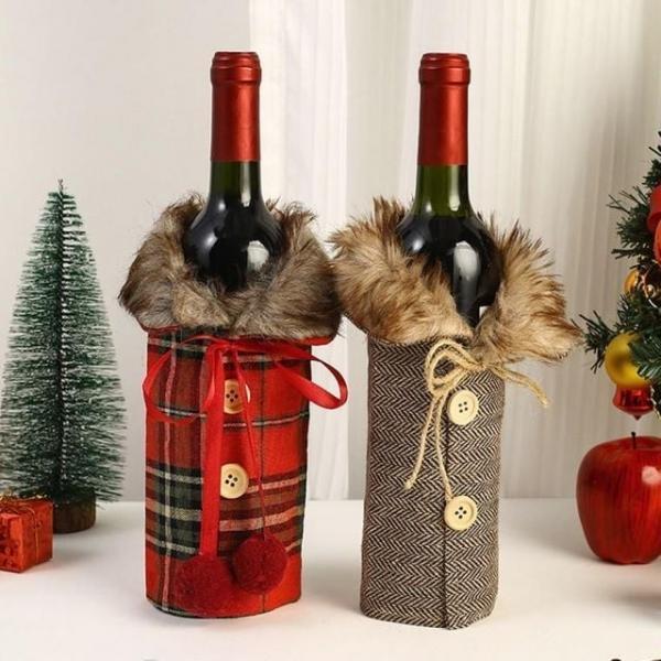 크리스마스 와인 포장 퍼장식 커버 커버 장식 선물포장 샴페인 와인 꾸미기 성탄절 크리스마스