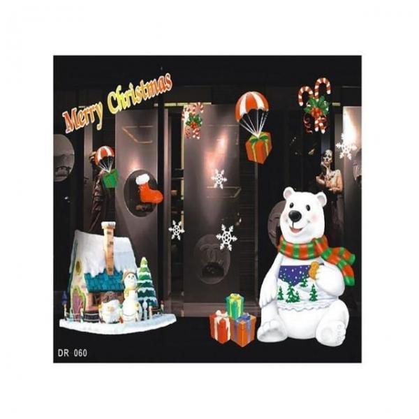 크리스마스윈도우스티커 중 백곰 용품 파티 크리스마스 유리 장식