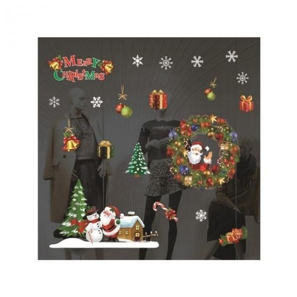 크리스마스윈도우스티커 중 리스산타 장식 용품 파티 유리 크리스마스