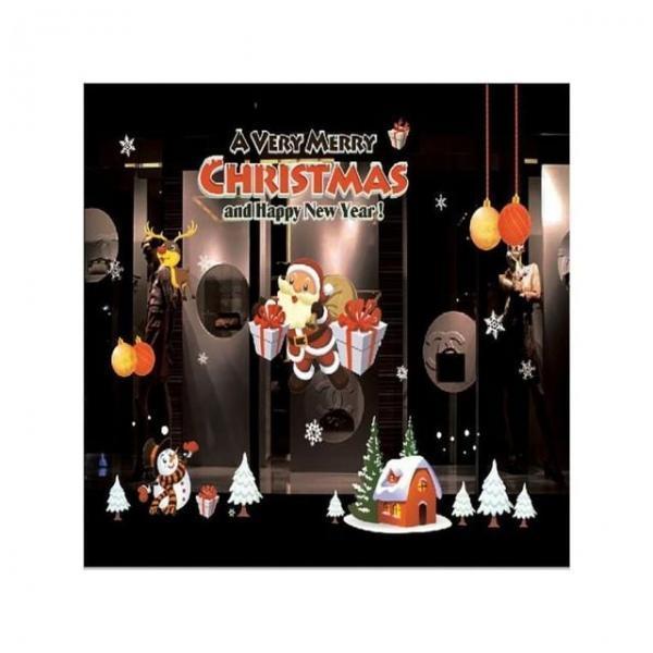 크리스마스윈도우스티커 중 산타선물 파티 유리 장식 크리스마스 용품