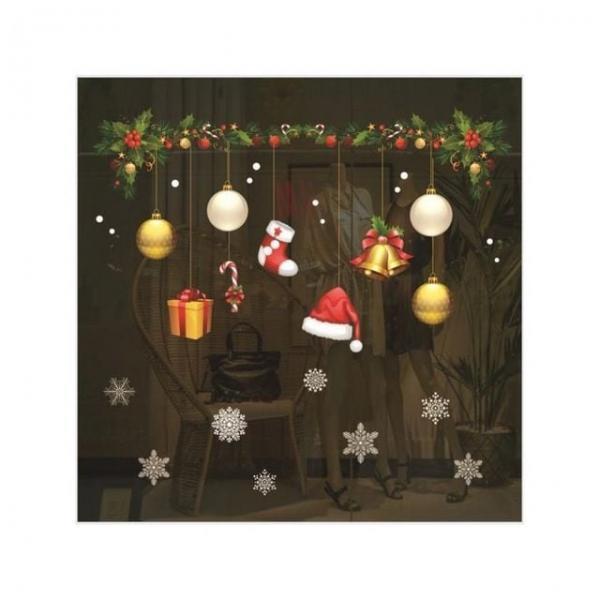 크리스마스윈도우스티커 중 선물리스 파티 장식 유리 용품 크리스마스