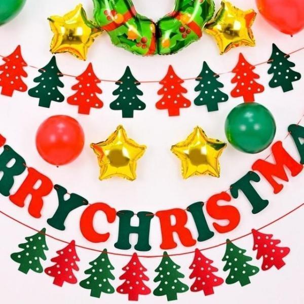 크리스마스펠트가랜드 트리 파티용품 성탄절 장식 펠트가랜드 크리스마스 파티용품 성탄절