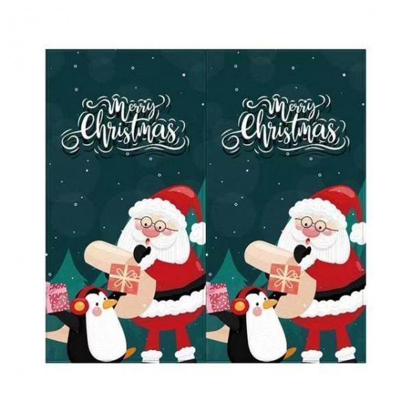 산타 선물포장 밀봉스티커 1봉지 50P 밀봉 스티커 선물 포장 연말 크리스마스 성탄절