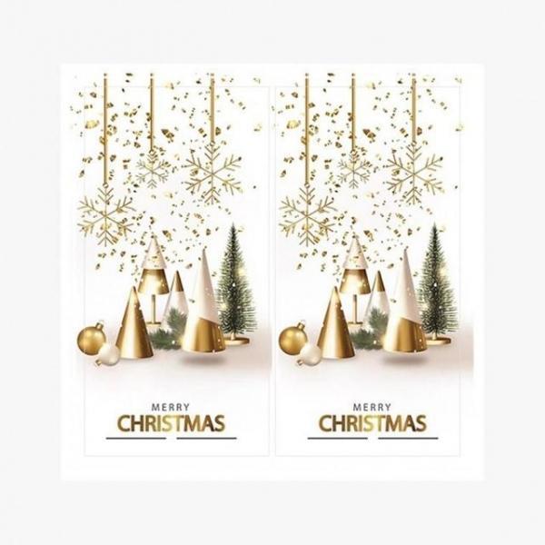 화이트크리스마스 선물포장 밀봉스티커 1봉지 50P 연말 성탄절 밀봉 선물 포장 스티커 크리스마스