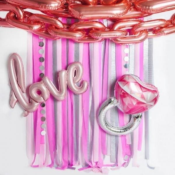 파티스트리머세트 핑크메탈3종 파티 장식 가랜드 장식 용품 가랜드 배너 파티 크리스마스