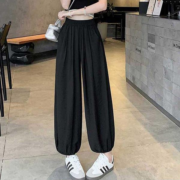 여성 데일리룩 루즈핏 밴딩 바지 TDN-0271