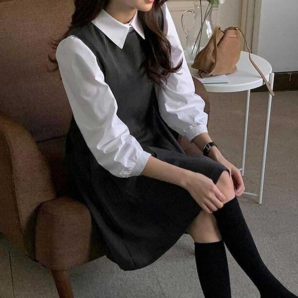 여성 하객룩 플 베스트 원피스 TDN-0278