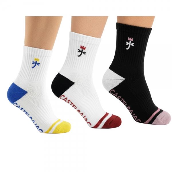까스텔바작 여성 골프양말 W125 중목 3켤레