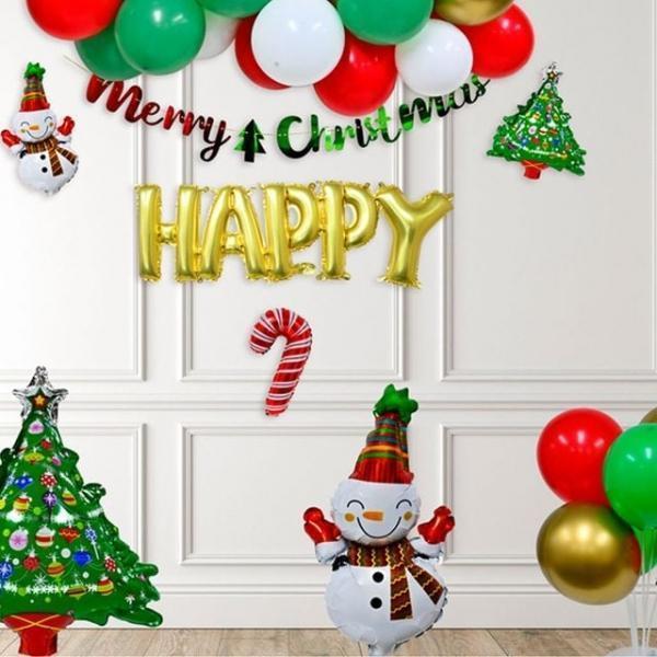 해피파티 크리스마스 호일풍선 장식세트
