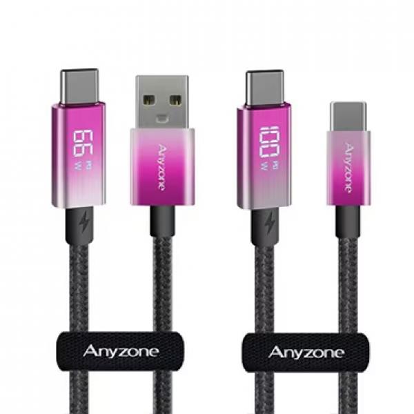 애니존 오로라 LCD 초고속충전 ANY-ALCP20M-CC CTOC데이터케이블 [2M]
