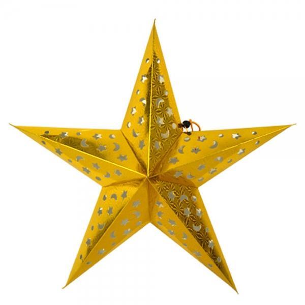 해피파티 크리스마스 LED 페이퍼 스타 45cm (금색)