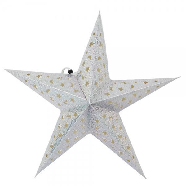 해피파티 크리스마스 LED 페이퍼 스타 45cm (은색)