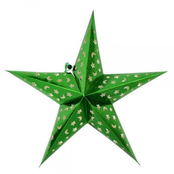 해피파티 크리스마스 LED 페이퍼 스타 45cm (초록)