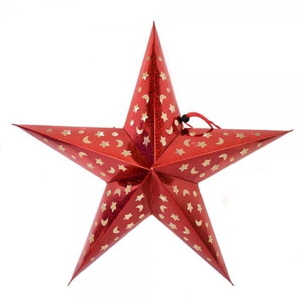 해피파티 크리스마스 LED 페이퍼 스타 45cm (빨강)