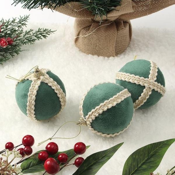 리빙휴 패브릭 트리장식 트리장식볼