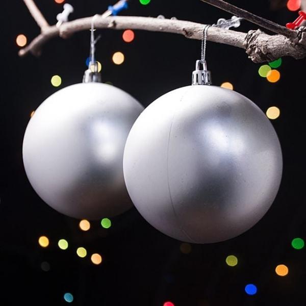 리빙휴 2p세트(10cm) 트리오너먼트 10cm무광볼