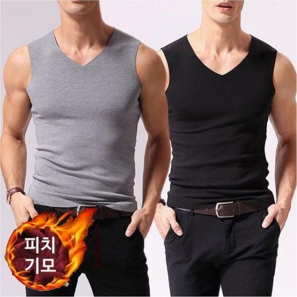 남성 피치기모 런닝 민소매 속옷 방한 겨울 이너웨어